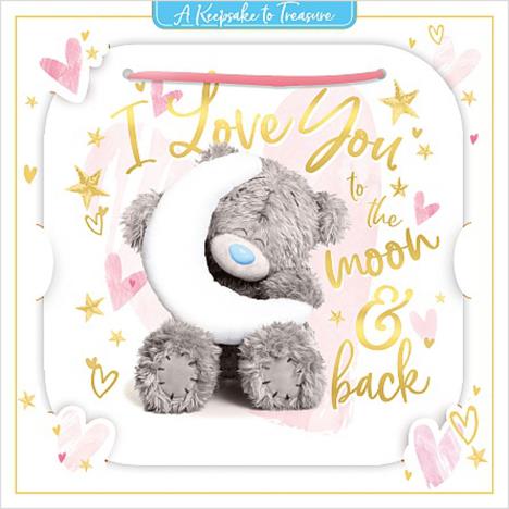 3D Holographic Keepsake Moon & Back Me to You Bear Card £2.69